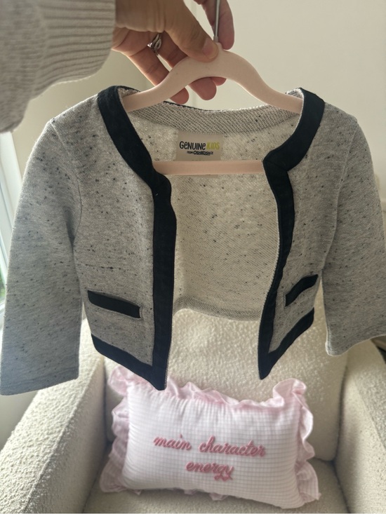 Genuine Kids From Oshkosh Other - Genuine Kids by OshKosh Gray Speckled Cardigan with Black Trim